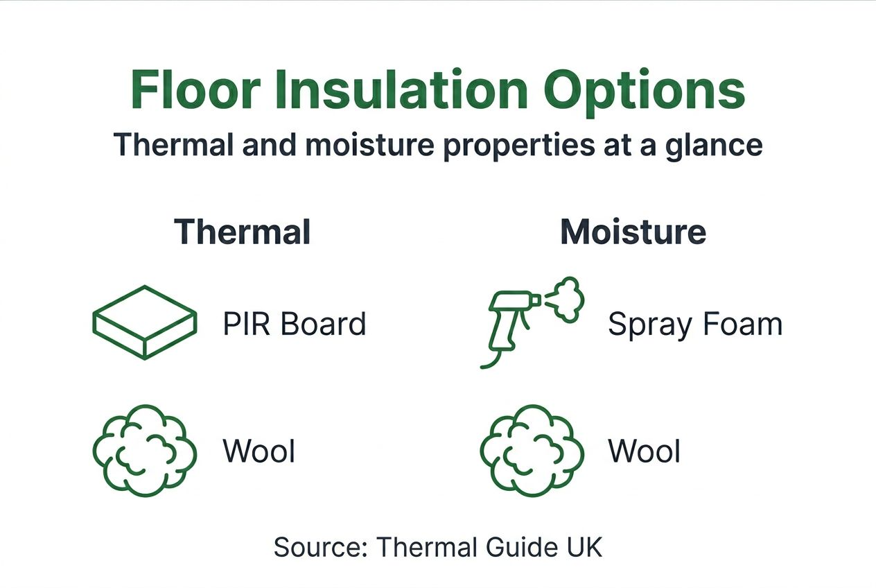 Infographic comparing log cabin insulation materials