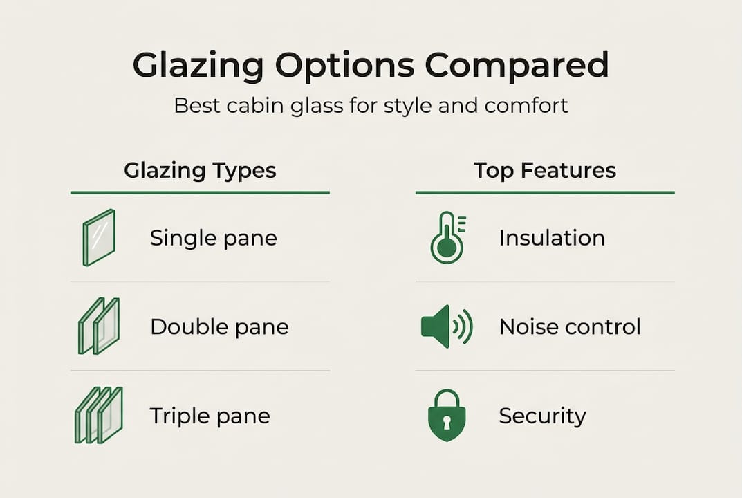 Infographic compares garden cabin glazing options