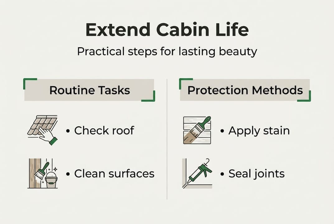 Infographic on extending garden cabin lifespan