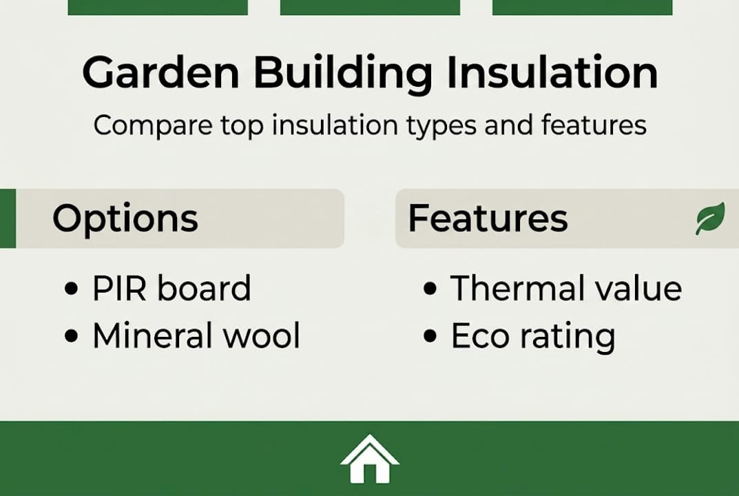 Infographic comparing main insulation types and features
