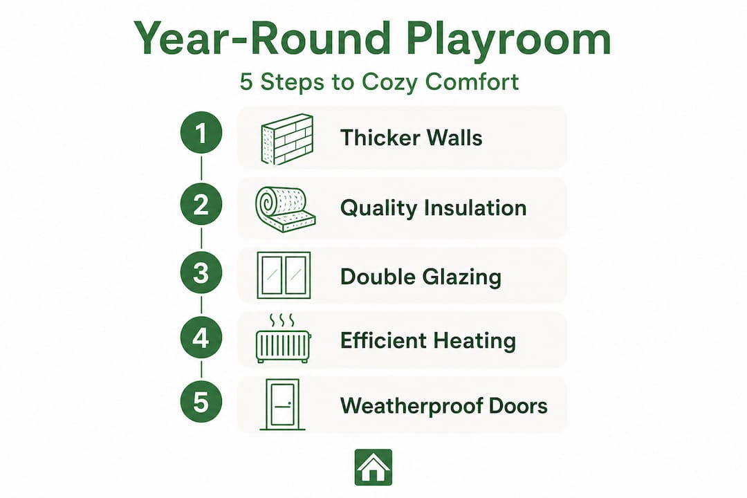 Infographic shows five steps for insulated playroom
