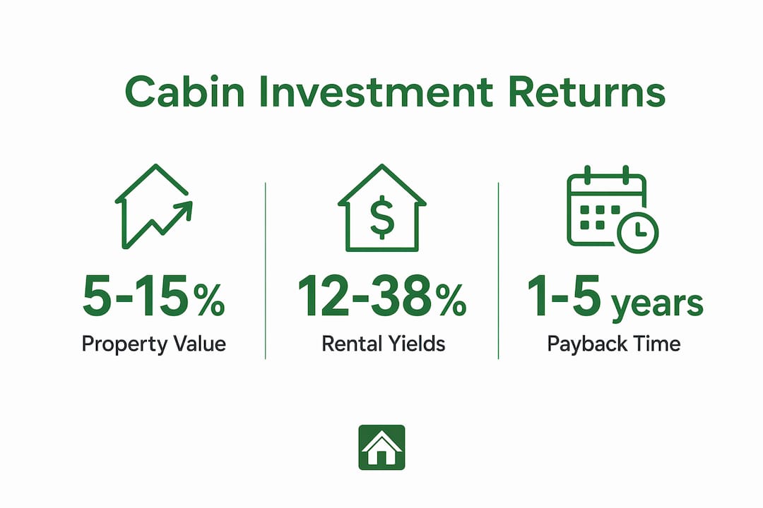 Infographic showing cabin investment returns and payback