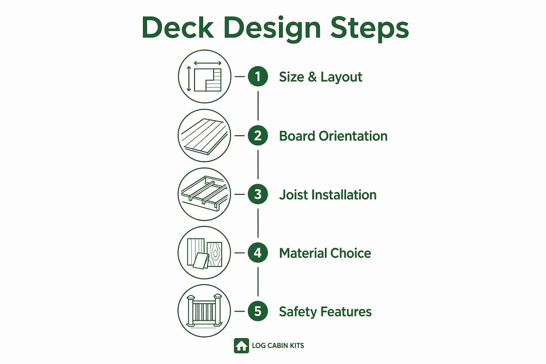 Infographic outlining key steps in cabin deck design