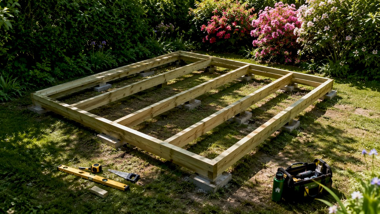 What is a timber frame base for garden buildings?