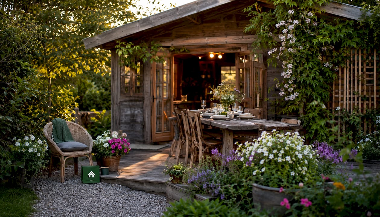What is an outdoor garden dining cabin?