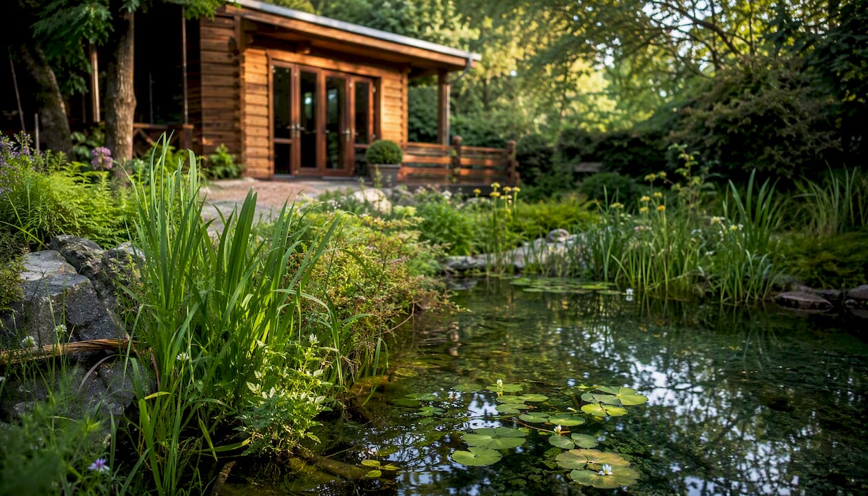 What is a wildlife pond, and does it work near a cabin?