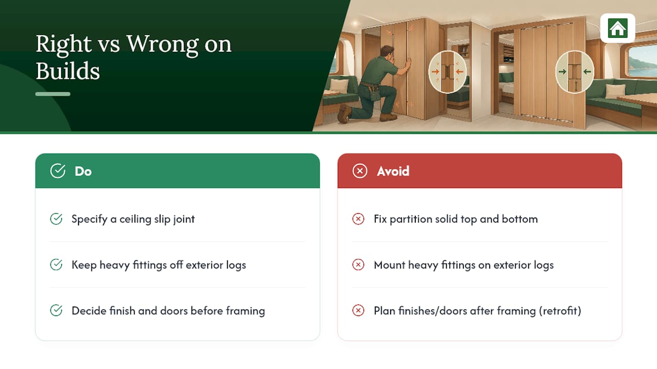 What do we see go right and wrong on real builds? — overview diagram