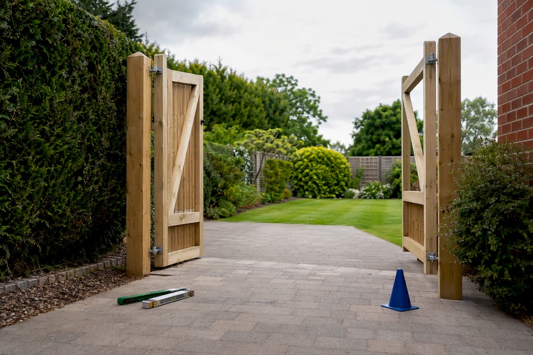 Clear garden gate access prepared for delivery