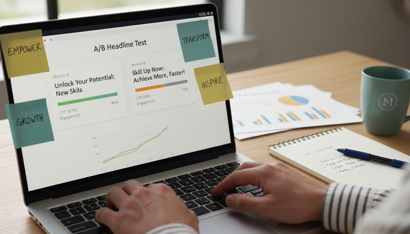 headline AB testing desk