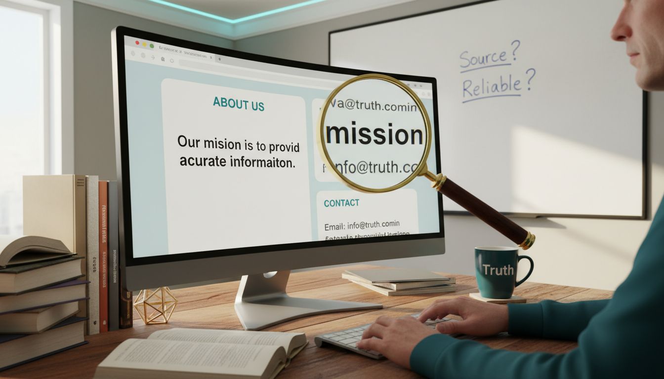 Examining website details for credibility