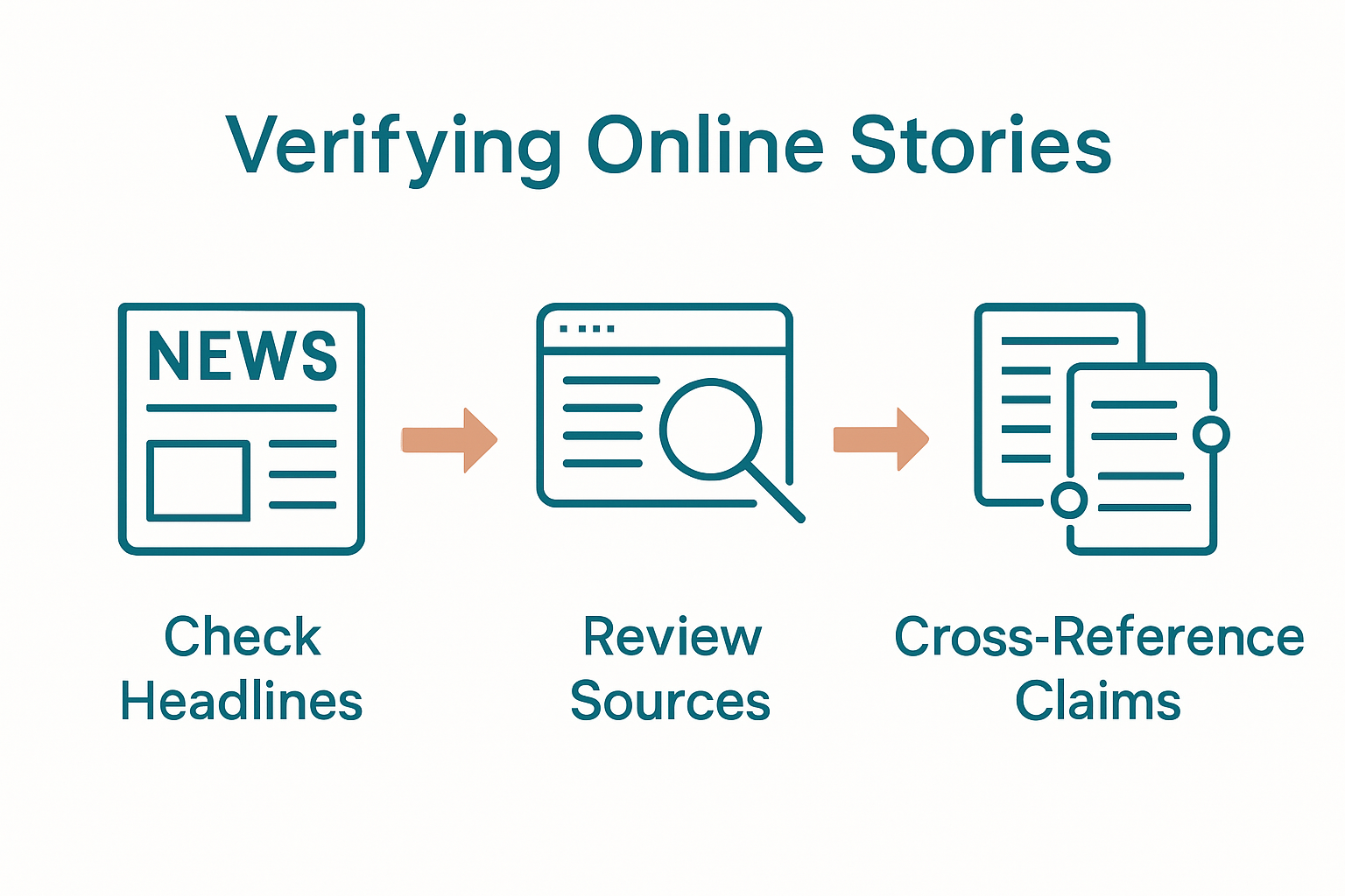 Three-step process to fact-check online stories