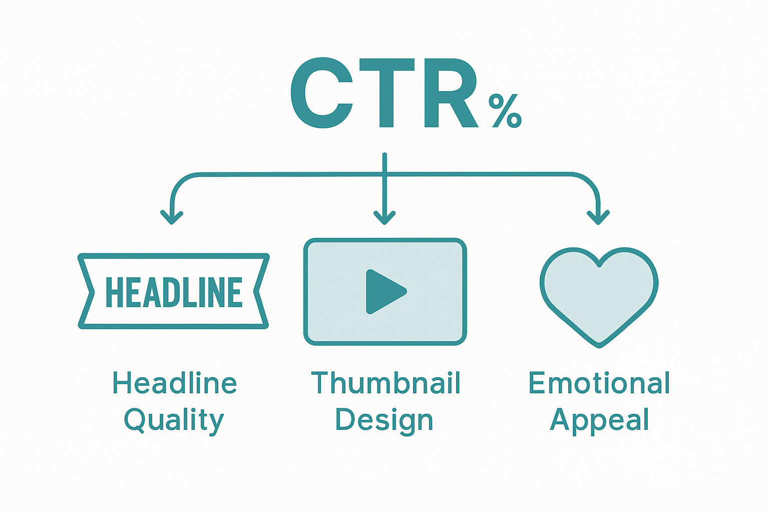 Infographic showing viral CTR influence factors