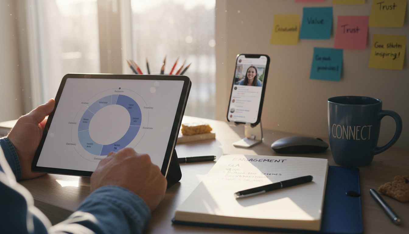 Content creator planning audience engagement