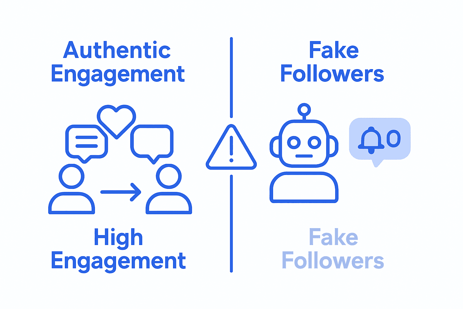 Comparison of real vs. fake followers