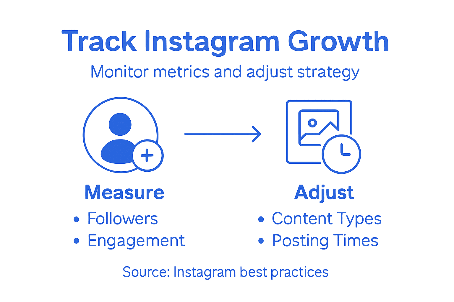 Infographic showing Instagram growth monitoring