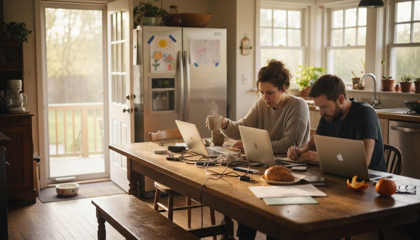 Household using 5G for work and daily life