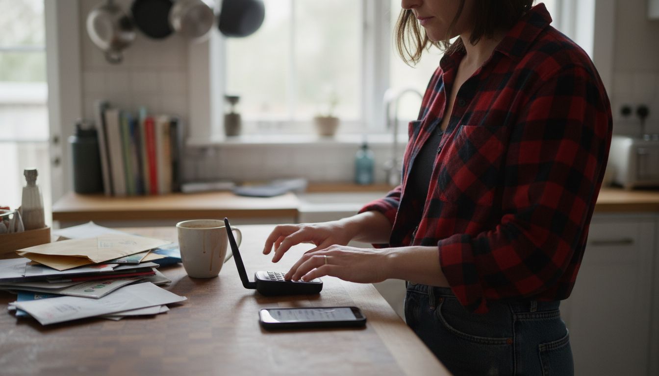Woman entering strong password on hotspot