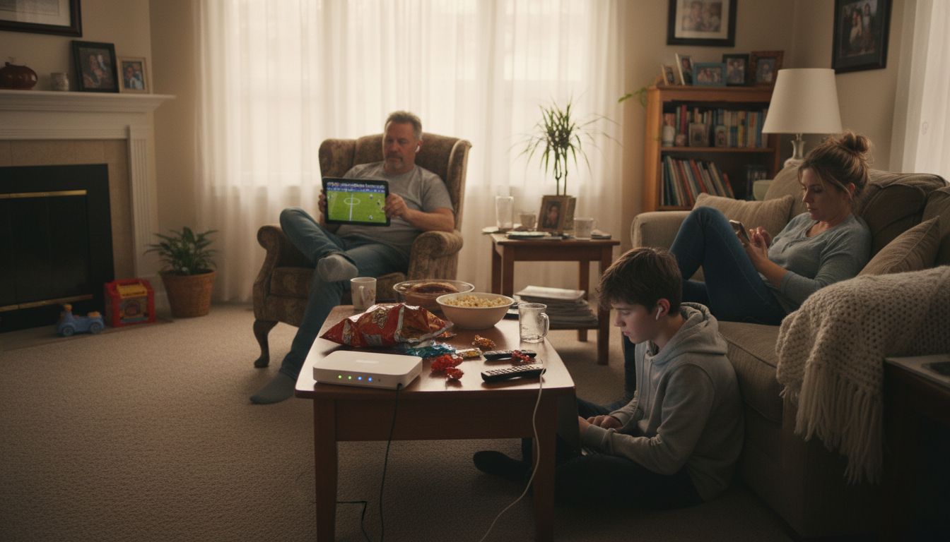 Family streaming media over 5G at home