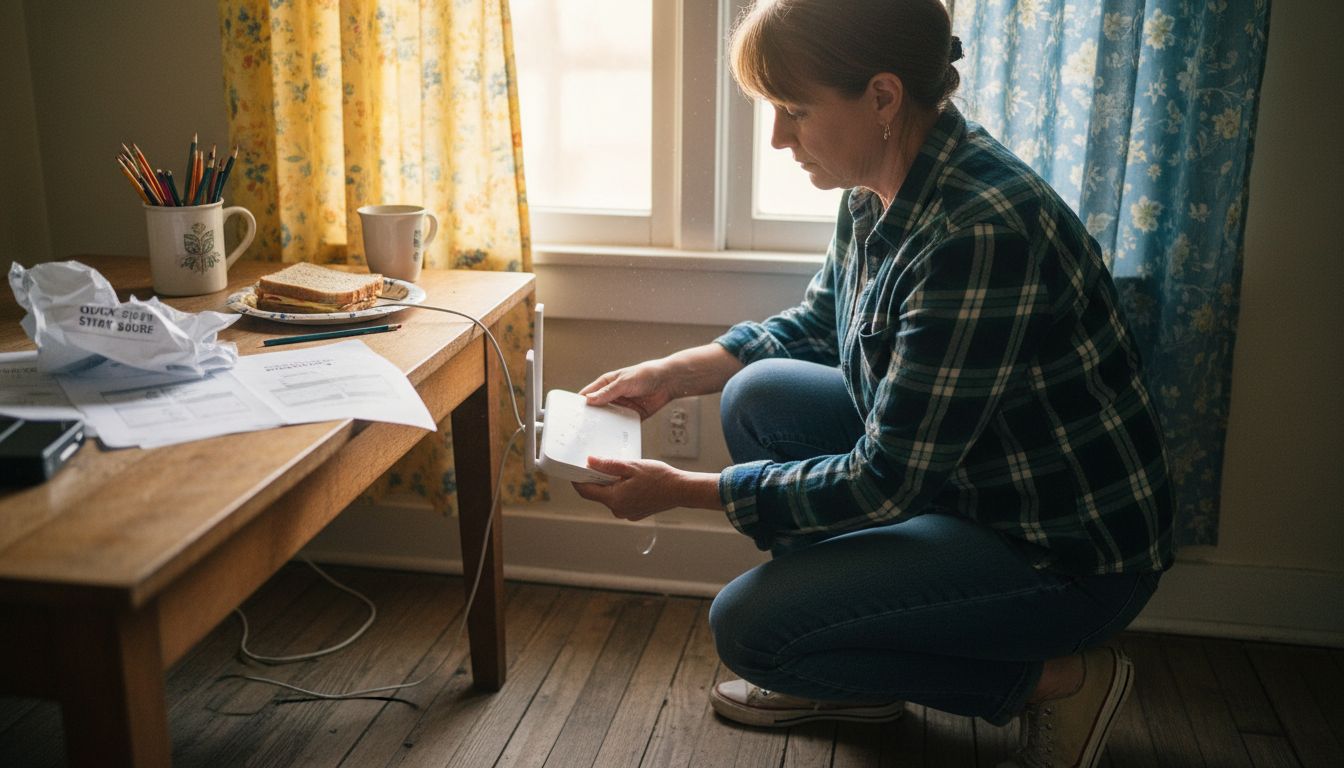 Plugging in rural home WiFi router