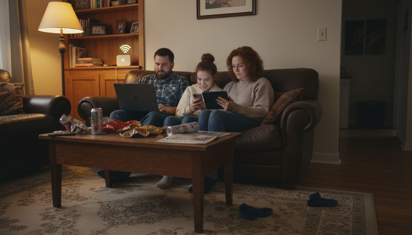 Family using multiple streaming devices