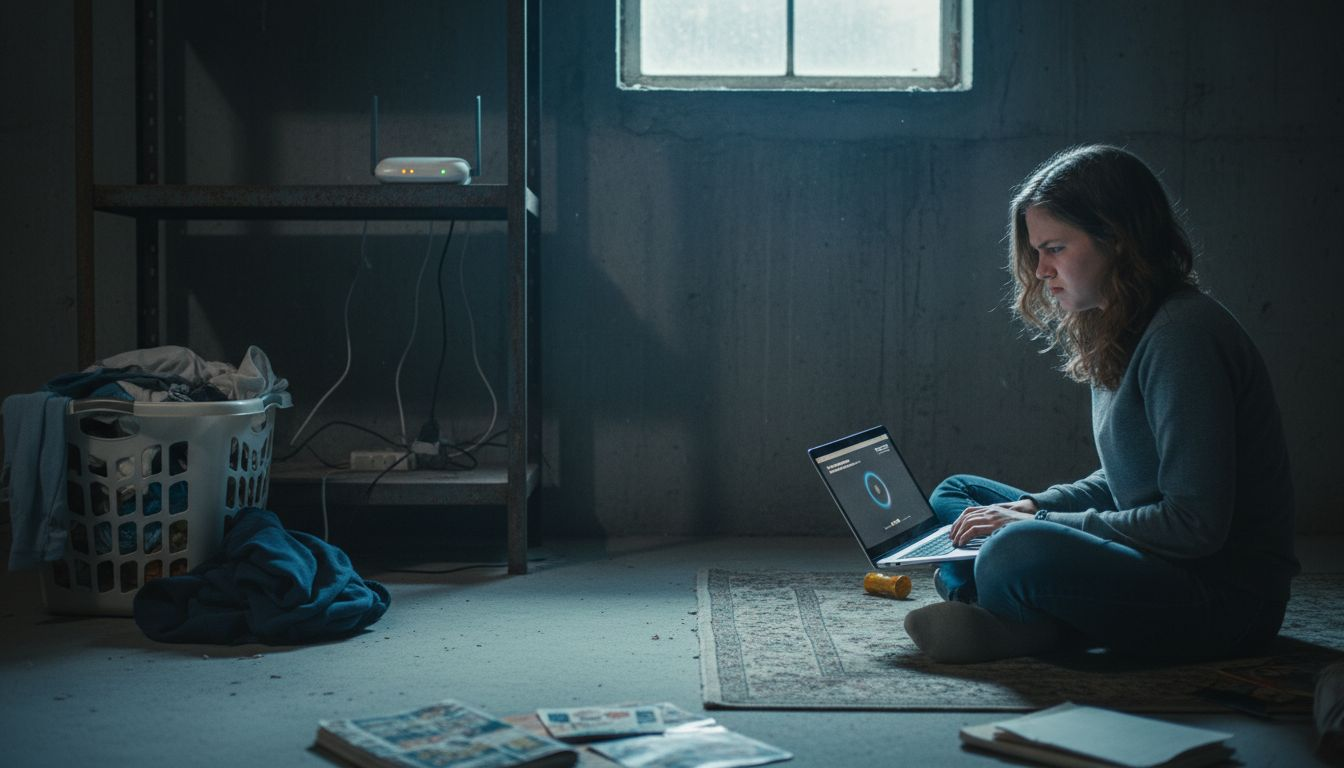 Teen frustrated with weak WiFi signal