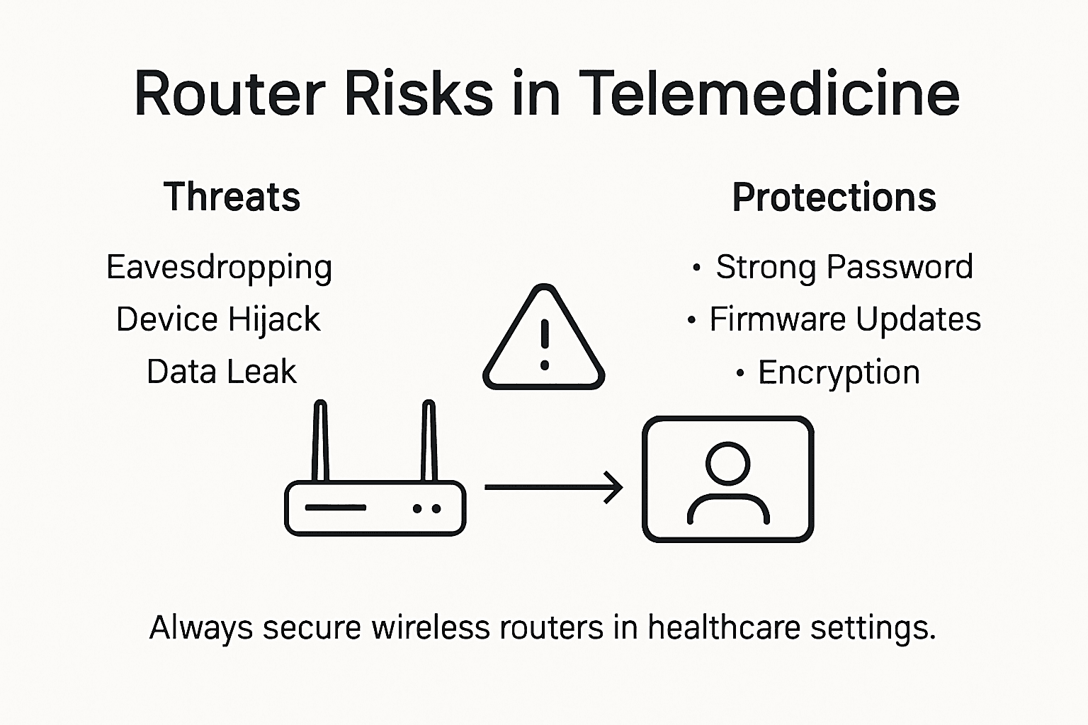 Infographic router security risks and protections