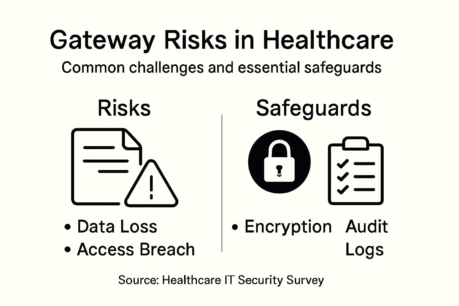 Infographic showing gateway risks and safeguards