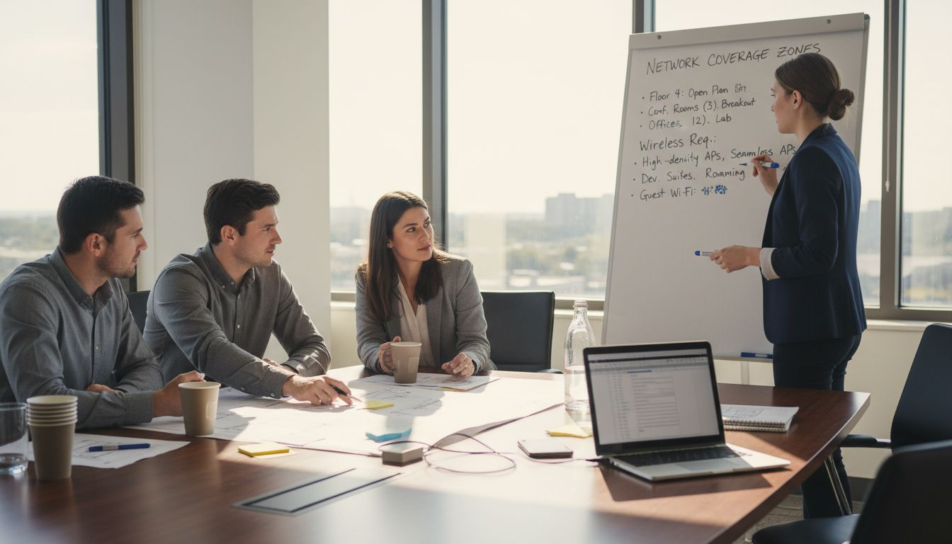 Team planning wireless network coverage zones