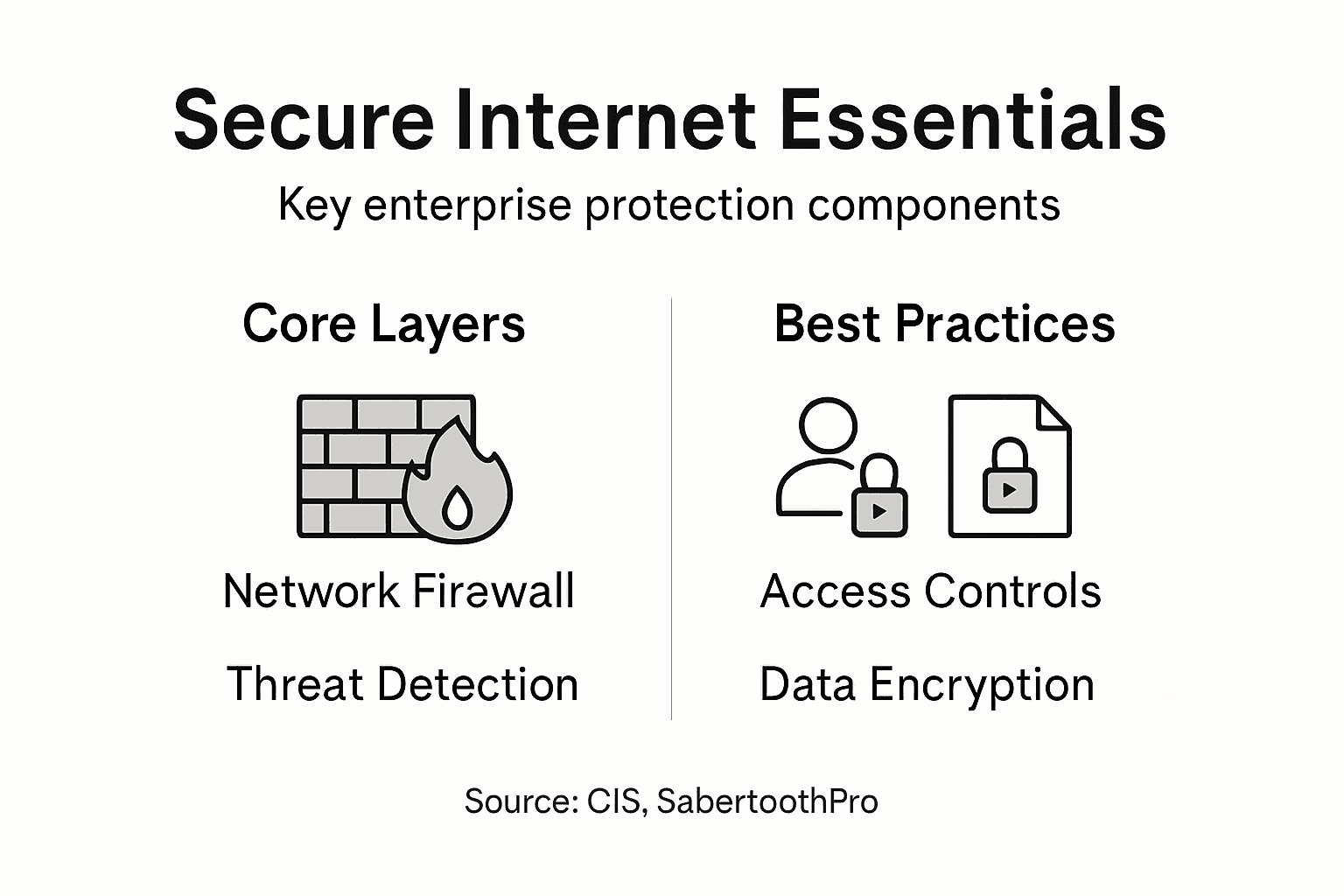 Infographic outlines key secure internet layers
