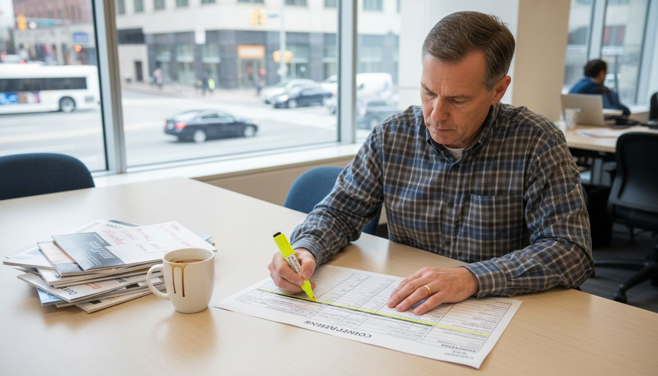 Comparing internet provider costs at office workspace