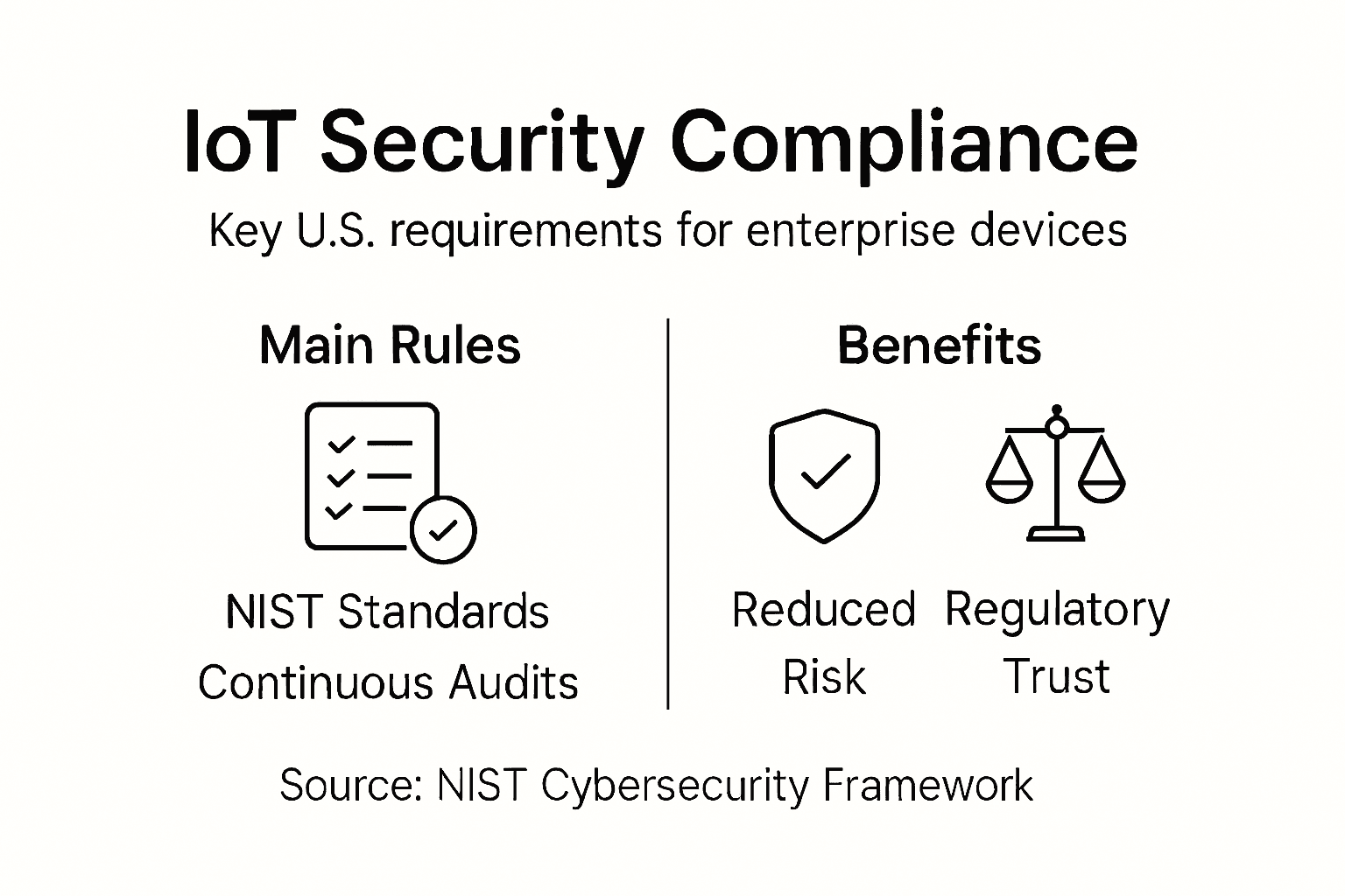 Infographic of IoT compliance essentials