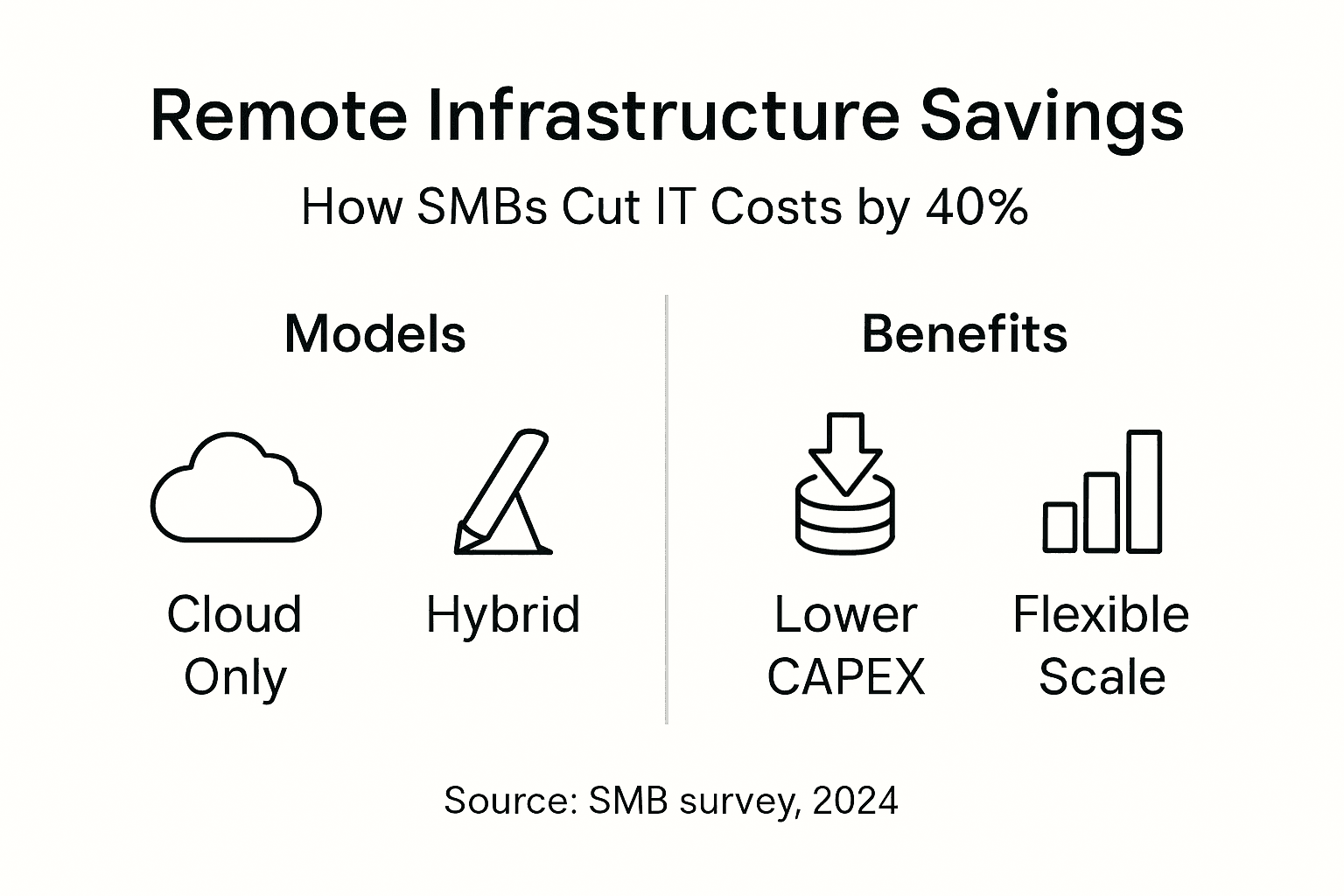 Infographic remote infrastructure models and savings
