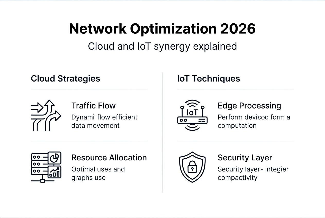 Infographic showing cloud and IoT network framework