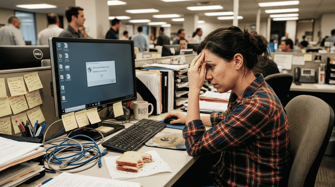 Employee frustrated by VPN connection issues