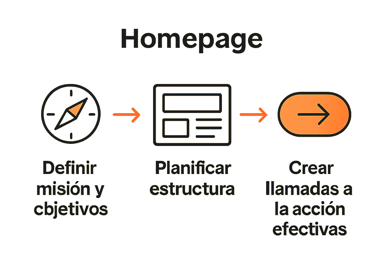 Infograf&iacute;a sobre pasos para homepage Shopify orientada a conversiones