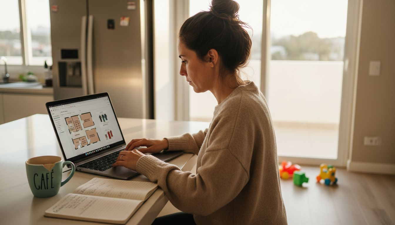 Mujer crea y personaliza el diseño de su tienda en Shopify