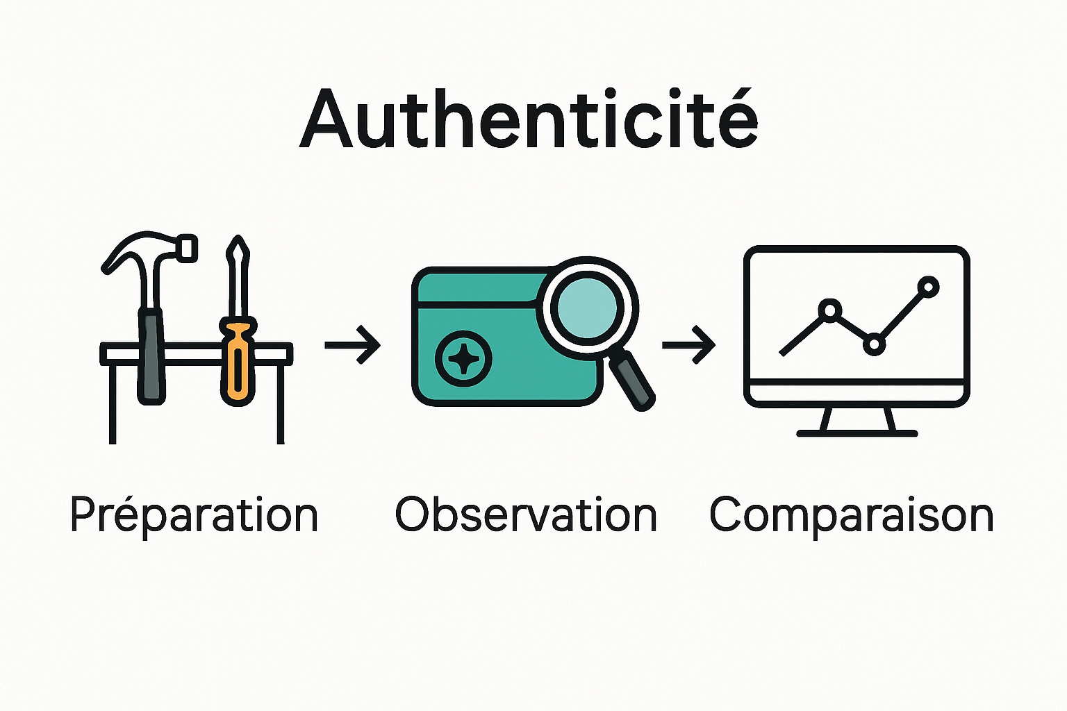Infographie en trois étapes pour évaluer une carte Yu‑Gi‑Oh