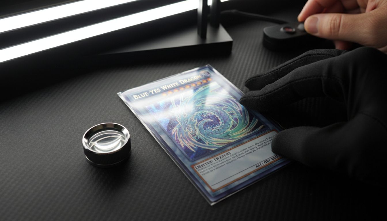 Close-up Ghost Rare card holographic texture