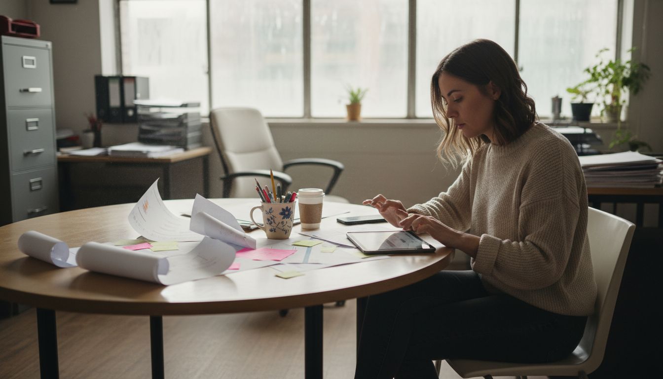 Project manager reviews mobile optimization reports