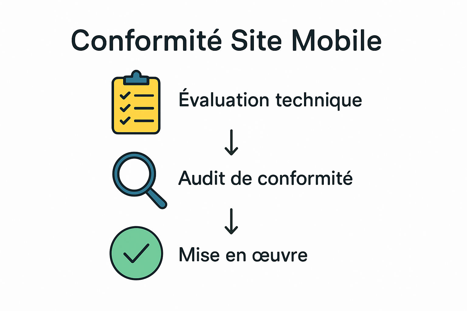 Infographic showing mobile compliance process