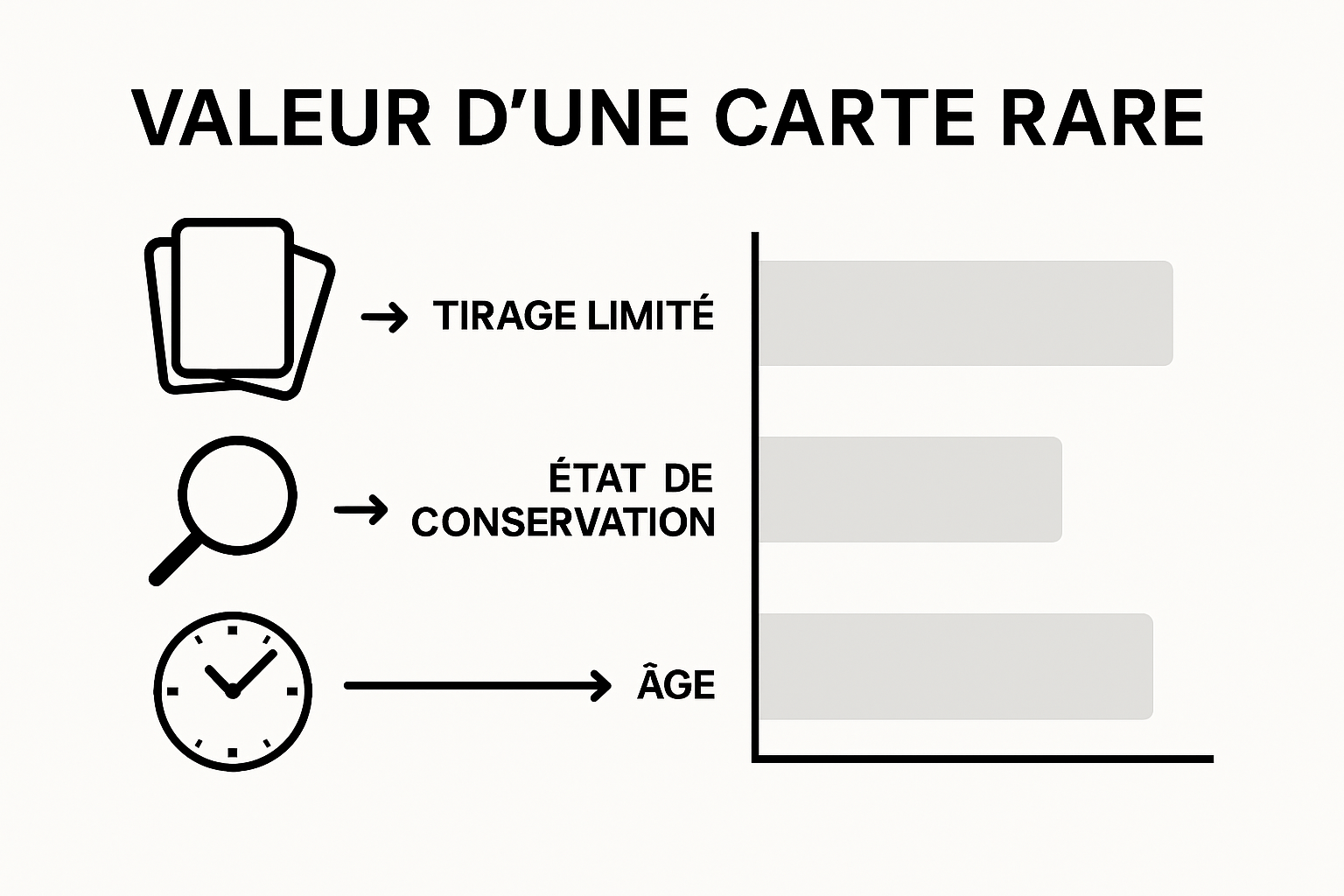Facteurs principaux influant la valeur d'une carte rare