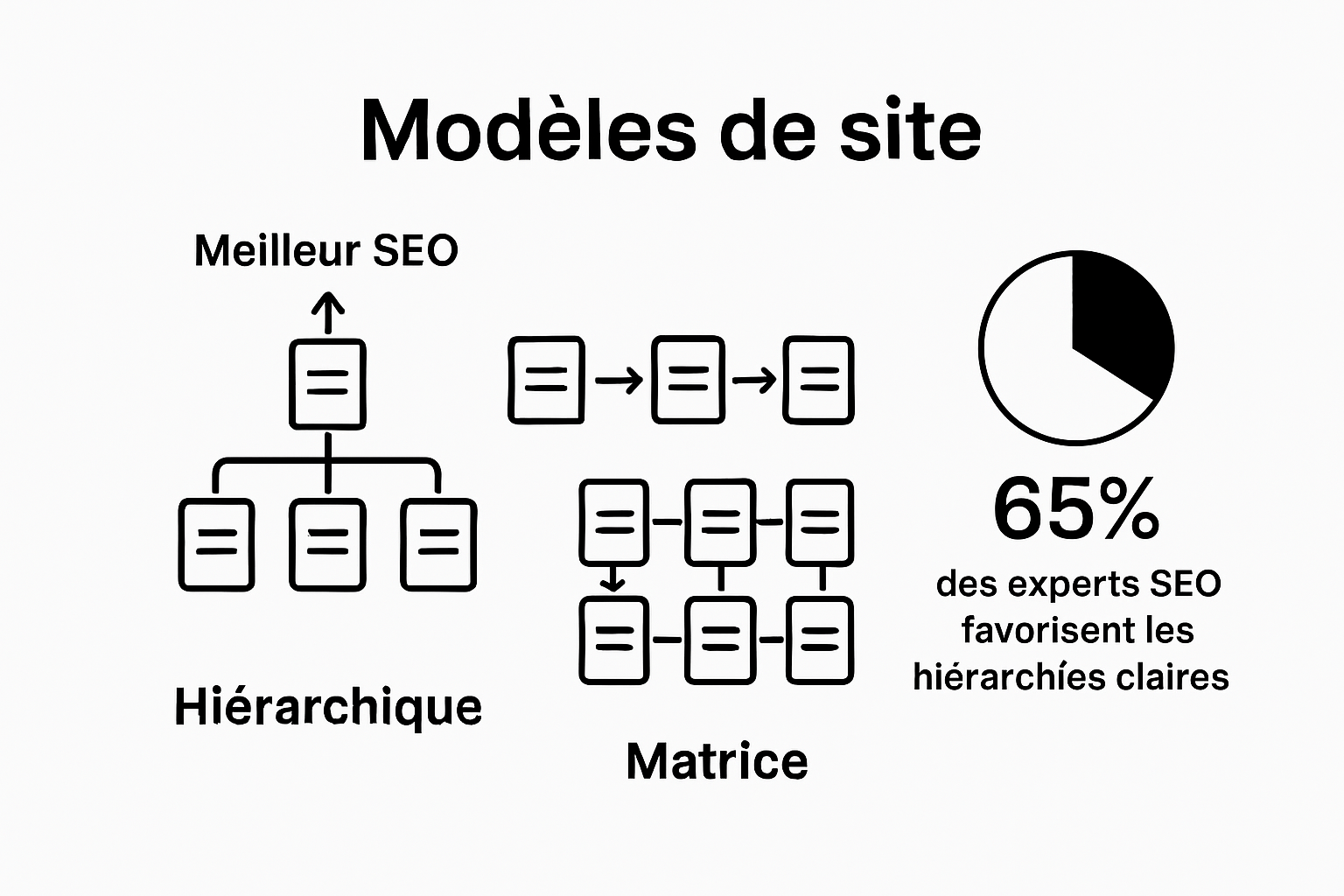 Infographic comparing web structure models for SEO