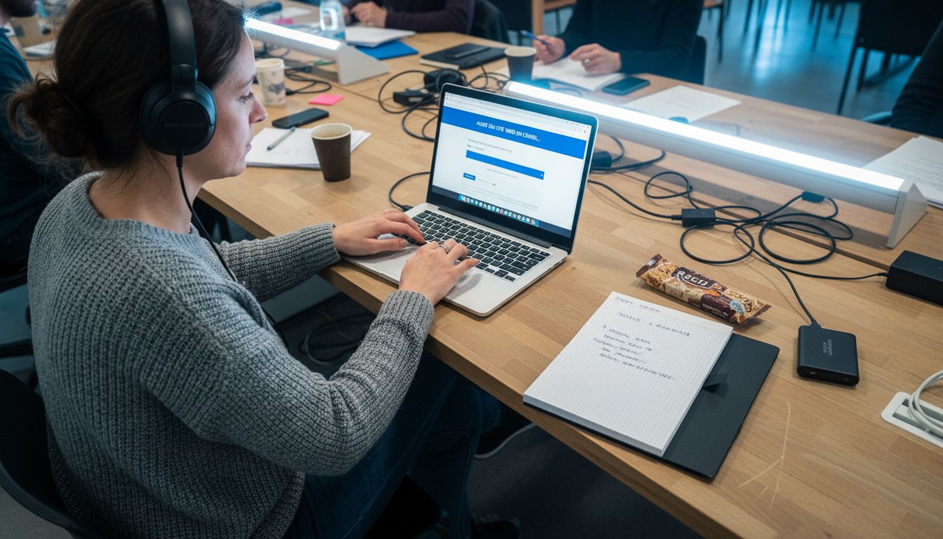 Expert en analyse web réalisant un audit technique approfondi