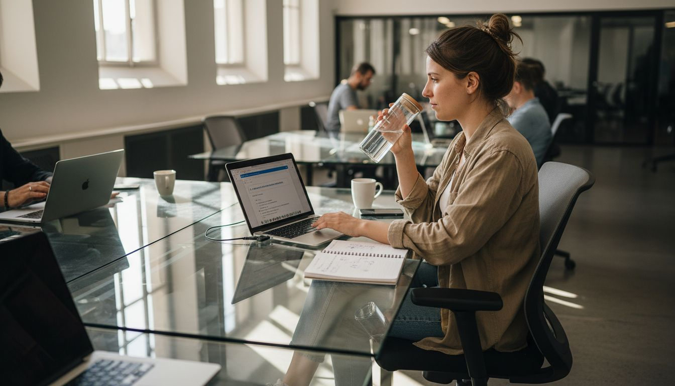 Un professionnel analyse les résultats affichés par un moteur de recherche.