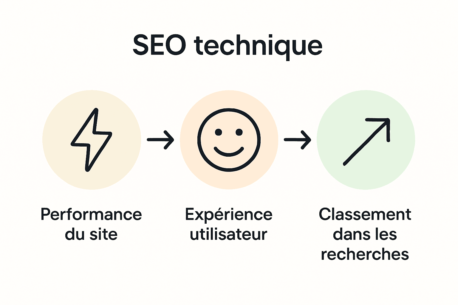 Infographie comparative sur l’impact du SEO technique