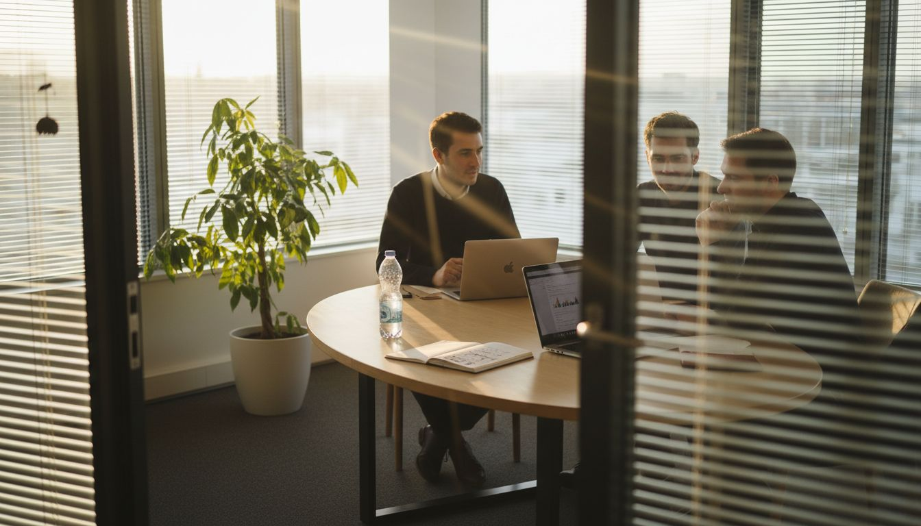 L’équipe marketing échange sur la stratégie de référencement et l’optimisation des mots-clés.