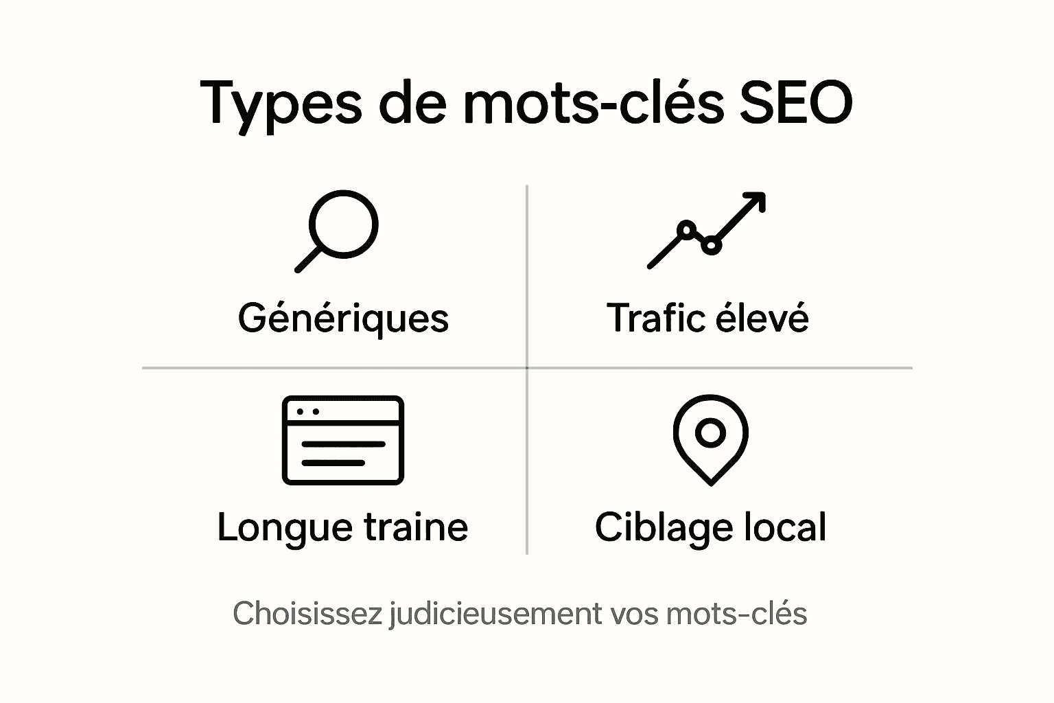 Panorama des différents types de mots-clés en SEO