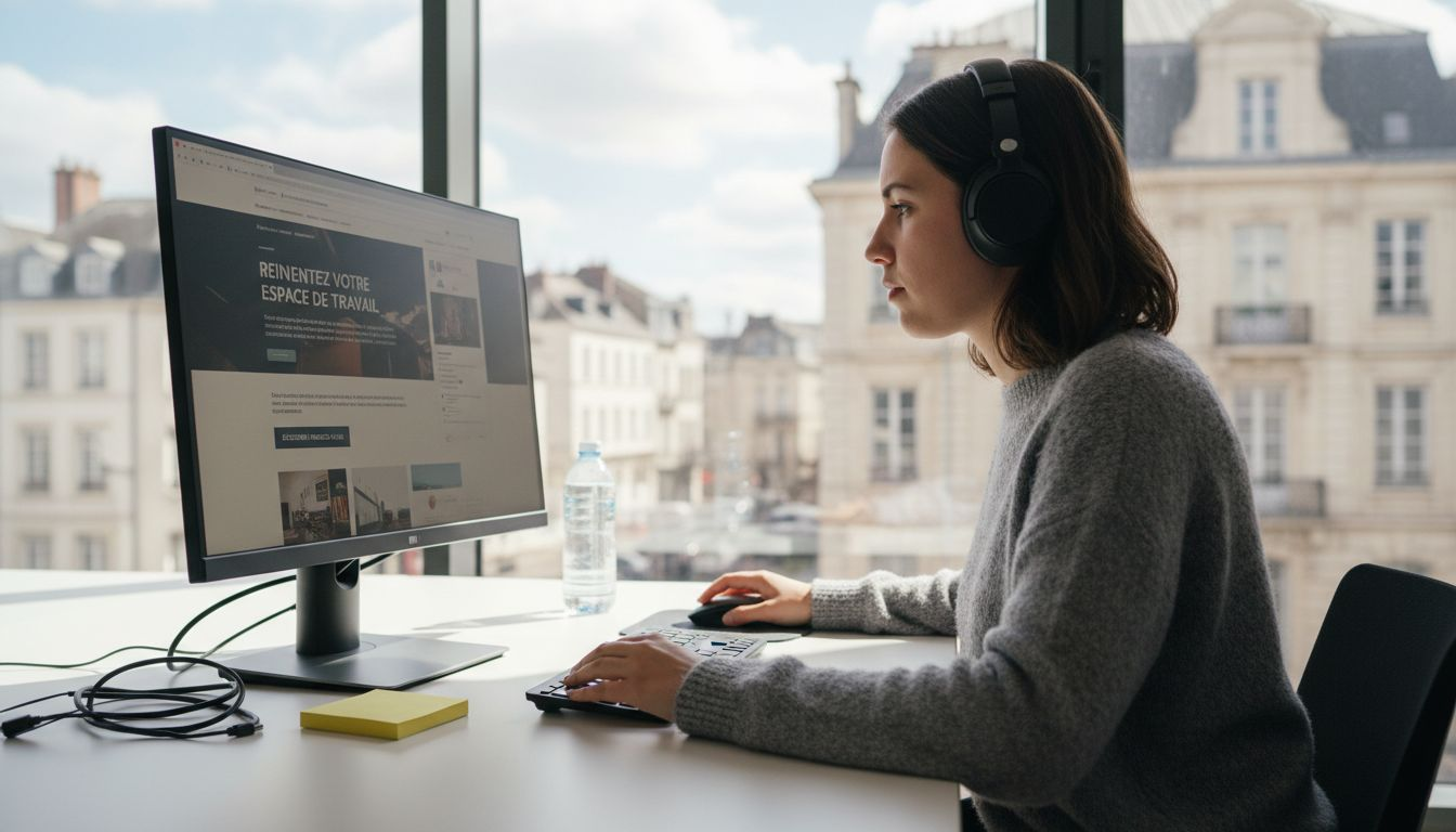 Création de sites web pour PME dans un environnement de bureau moderne en ville
