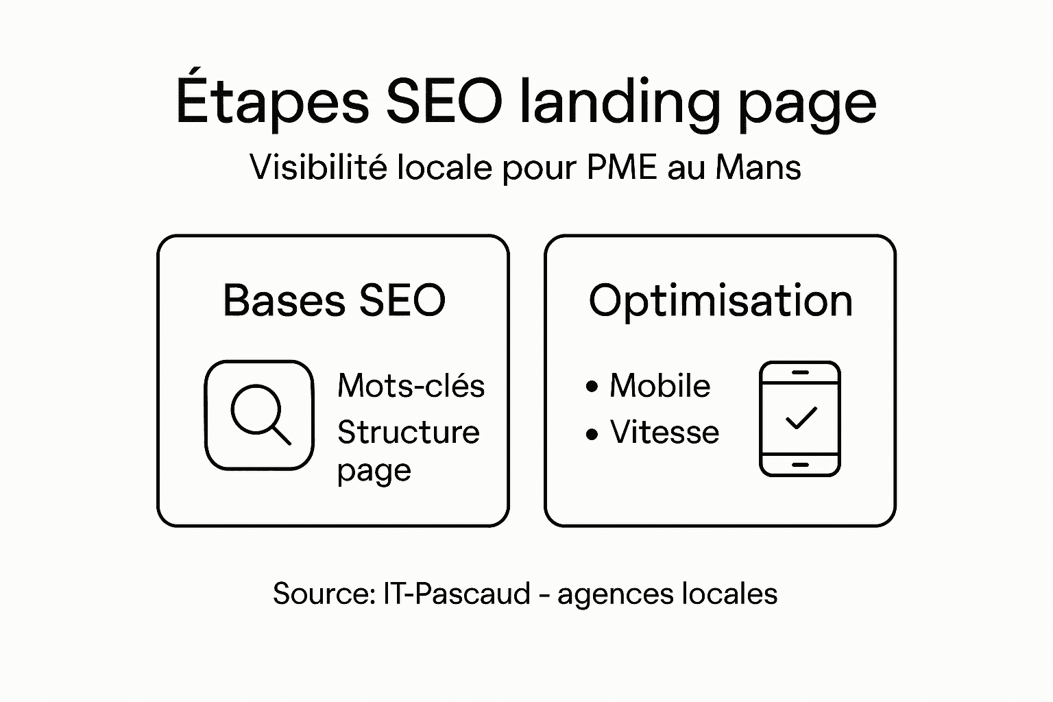 Infographie sur les meilleures pratiques SEO pour optimiser la page web d’une PME au Mans