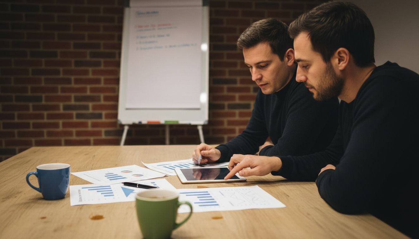 Les employés de PME travaillent au quotidien avec leur tablette et consultent leurs documents numériques.